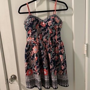 Band of Gypsies floral mini dress